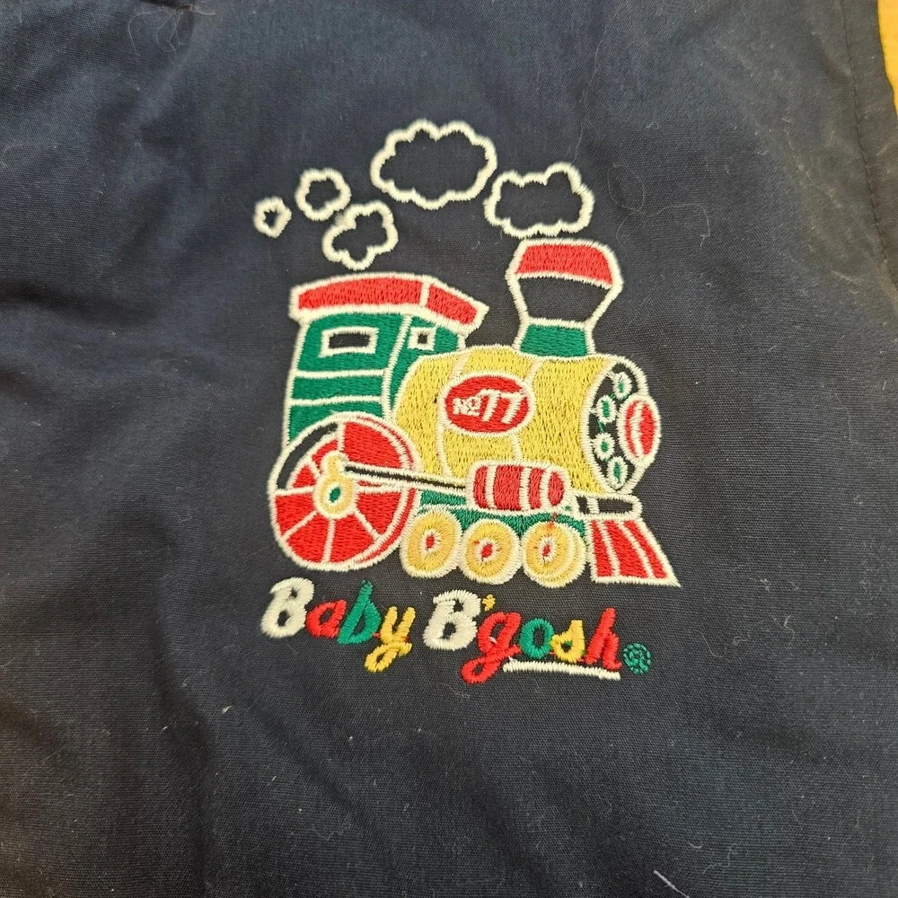 Vintage baby bgosh 6/9 month Baby  Snowsuit Retro vintage train multicolor